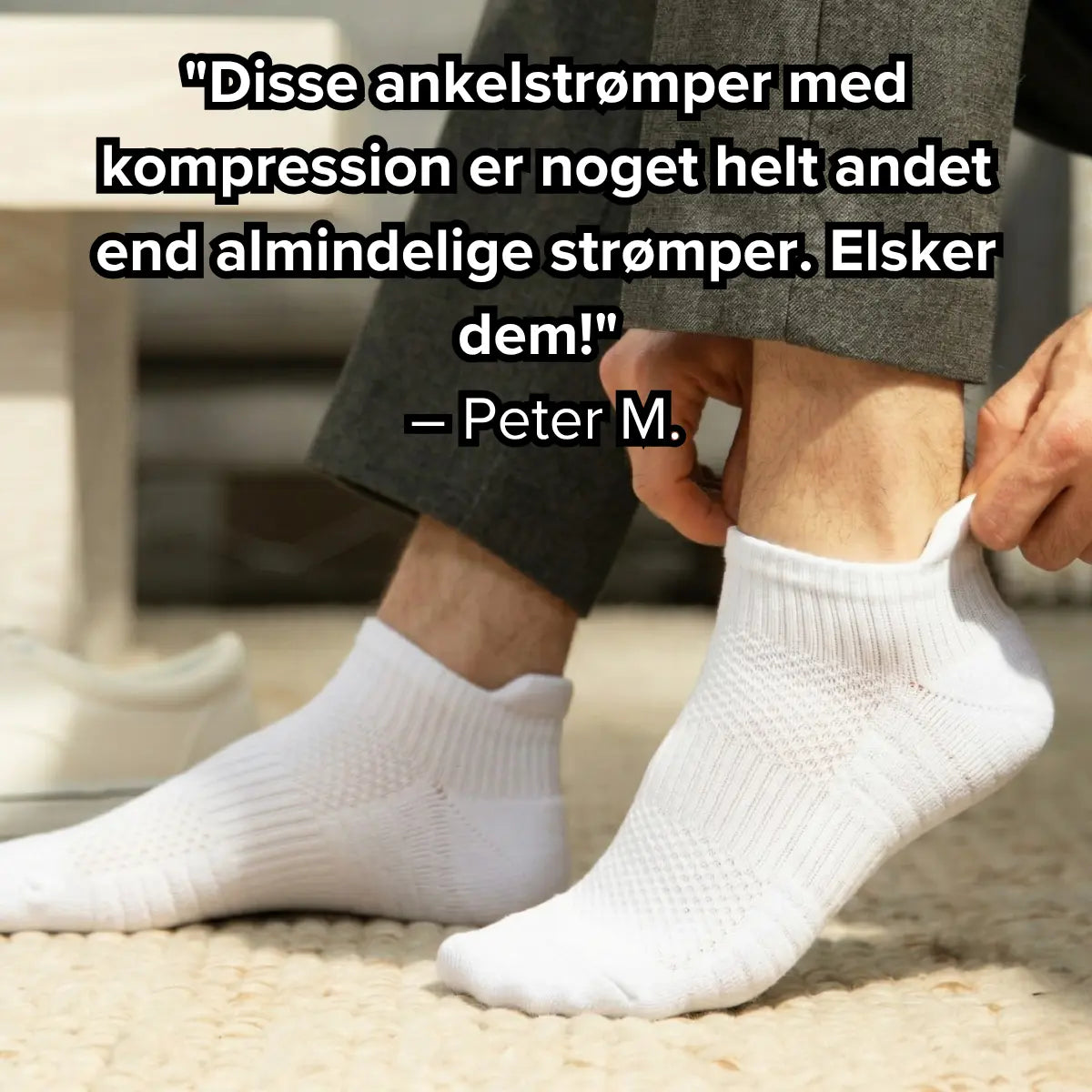 Kompressiosukat bambusta nilkkaan asti