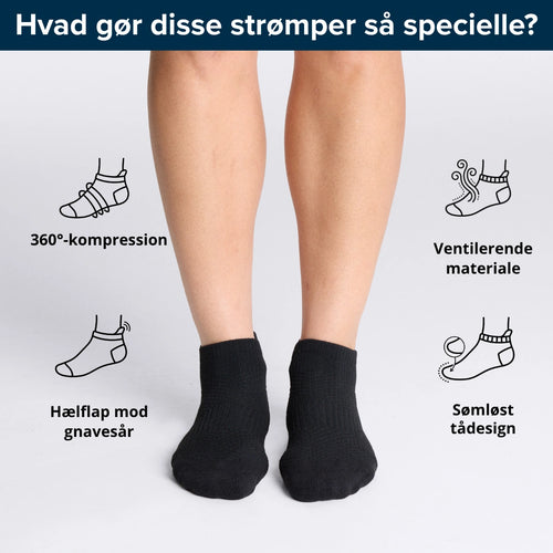 Kompressiosukat bambusta nilkkaan asti